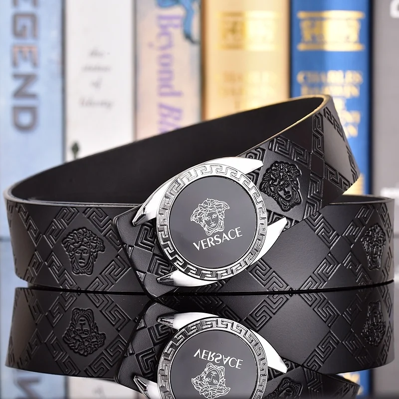 Round buckle patterned belt 3.8 cm · HMA