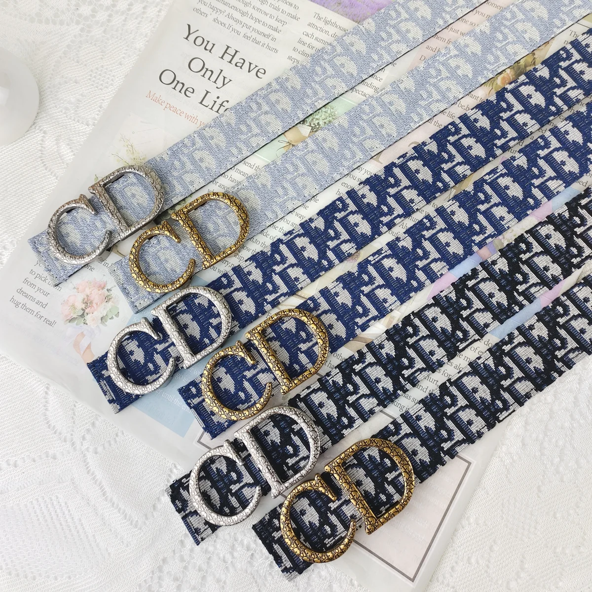Patterned buckle belt 3.8 cm · HMA
