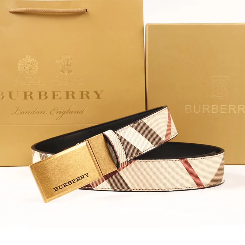 Burberry wordmark-plaque check belt · CKS
