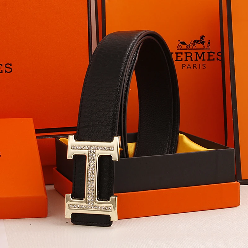 Hermès inset-stone H-buckle belt · CKS