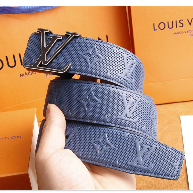 Louis Vuitton classic LV buckle embossed belt · CKS