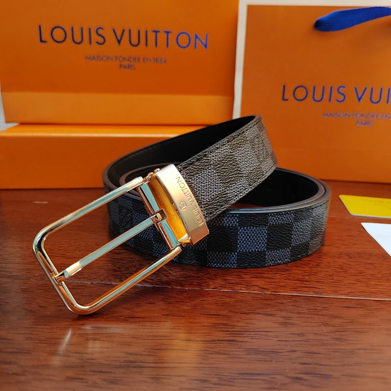 Cinturón Louis Vuitton con hebilla rectangular de pasador · CKS