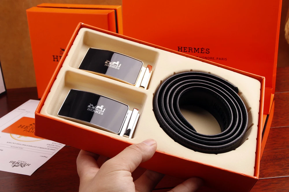 Hermès carriage-logo plaque belt · CKS
