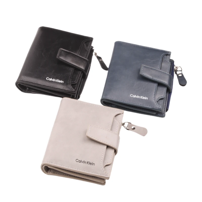 Calvin Klein tab-fastening compact wallet · CKS