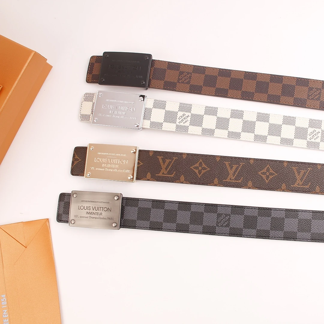 Louis Vuitton Inventeur plaque buckle belt · CKS