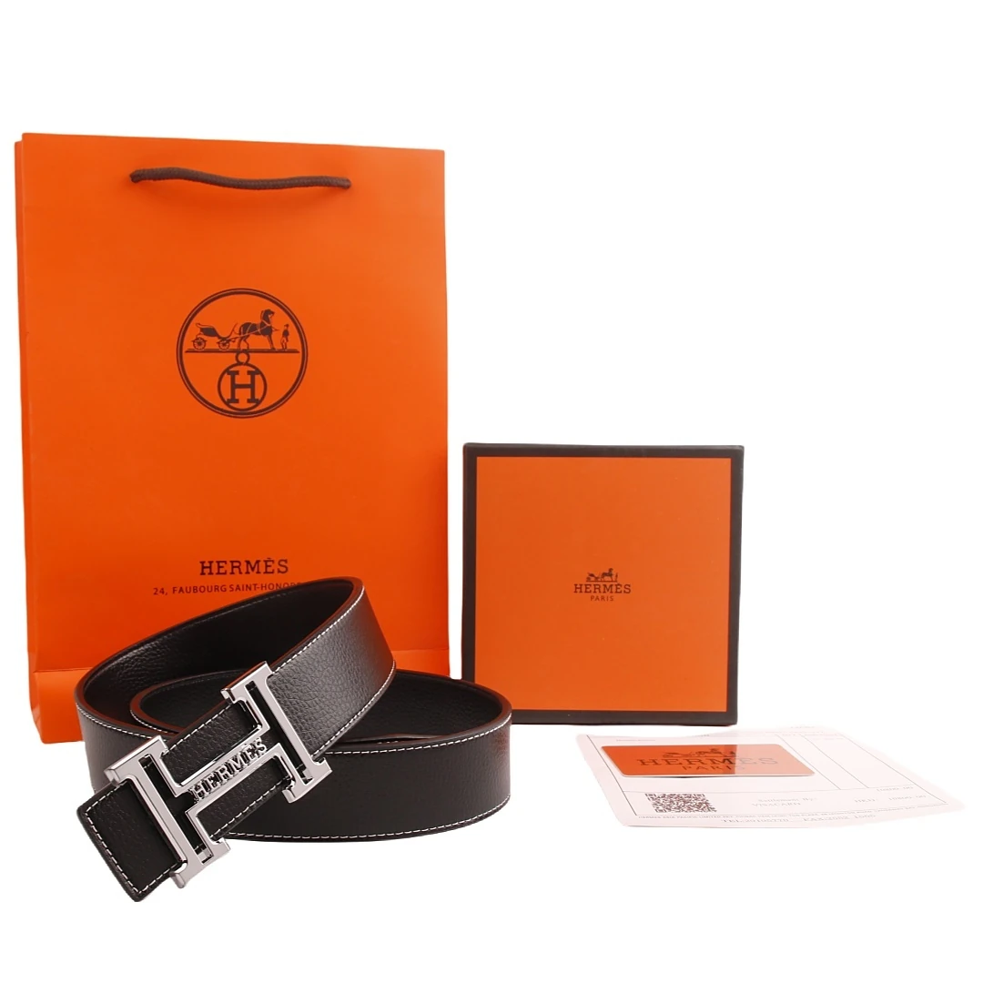 Cinturón Hermès con hebilla H abierta · CKS