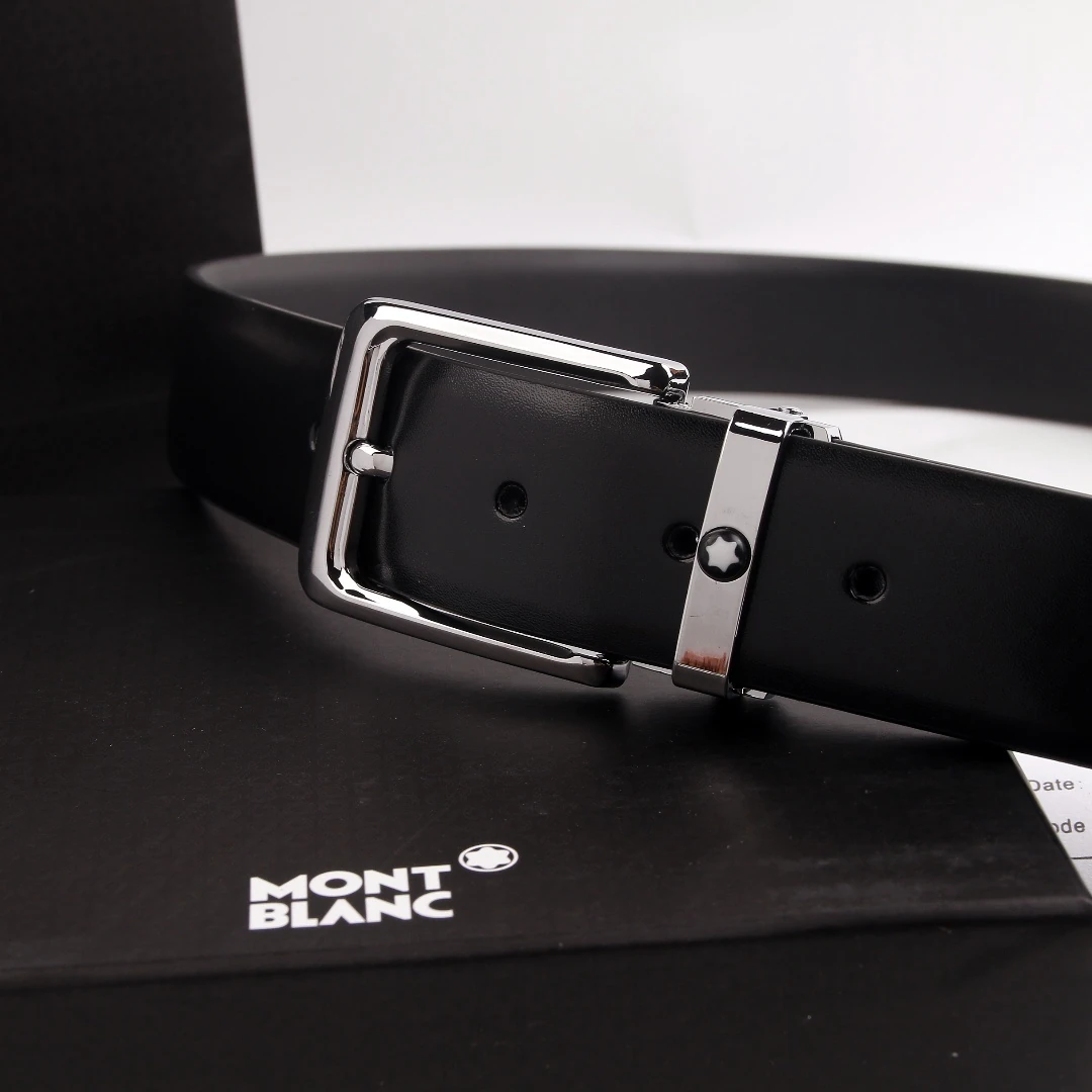 Cinturón Montblanc con hebilla rectangular de pasador · CKS