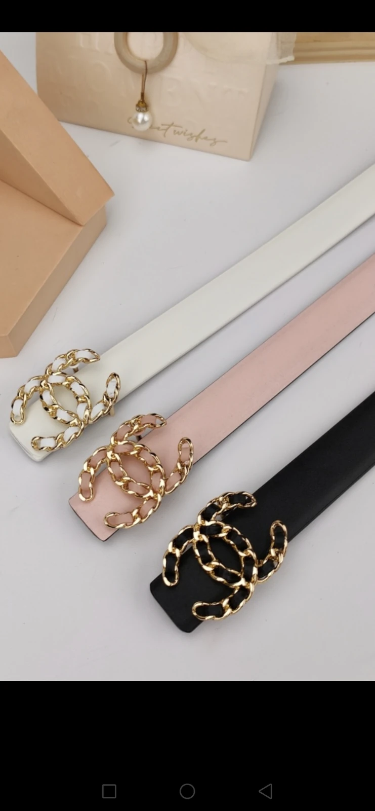 Chanel chain-link CC buckle belt · QW6