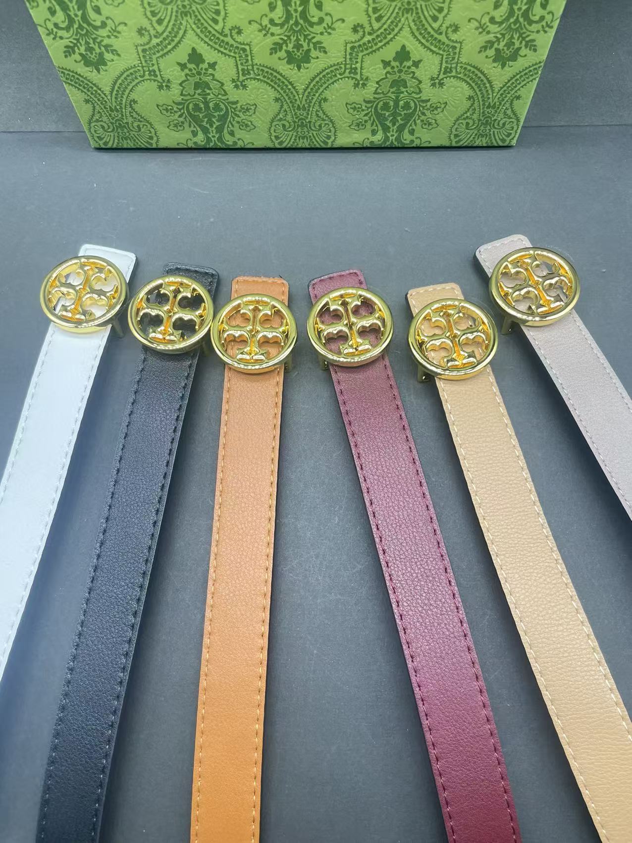 Tory Burch double-T round-buckle belt · QW6