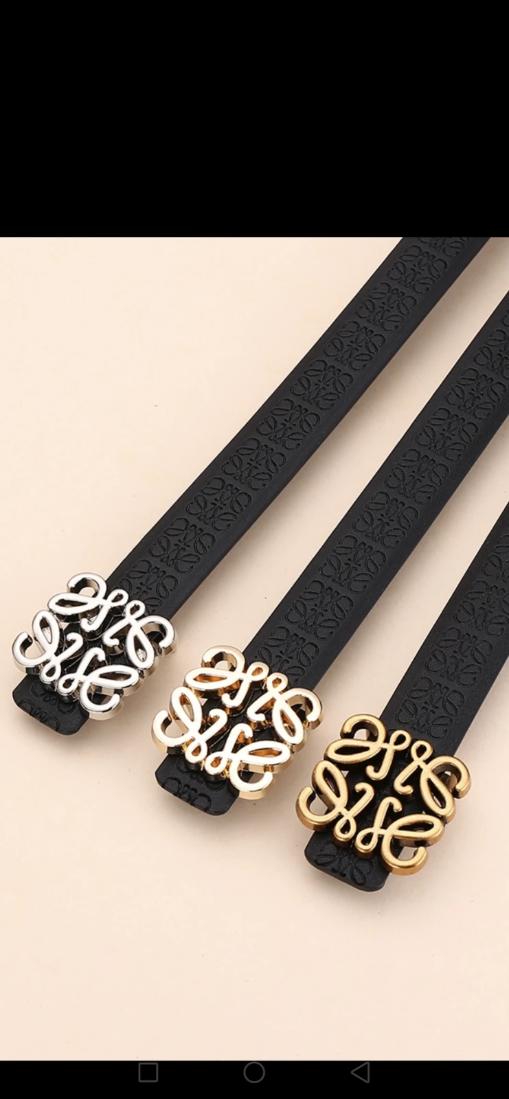 Loewe anagram-buckle embossed belt · QW6