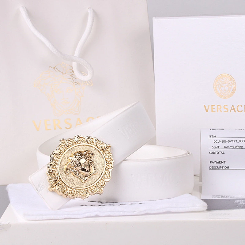 Versace floral-rim Medusa belt · CKS