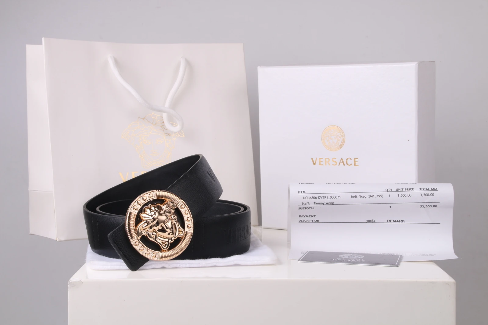 Versace open-ring Medusa belt · CKS