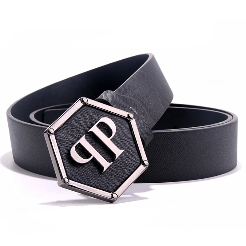 Cinturón Philipp Plein con placa hexagonal PP · CKS