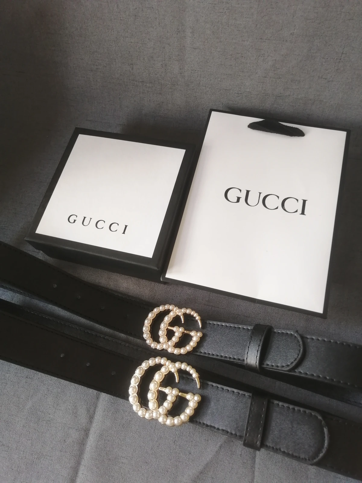 Gucci pearl-accent GG belt · CKS