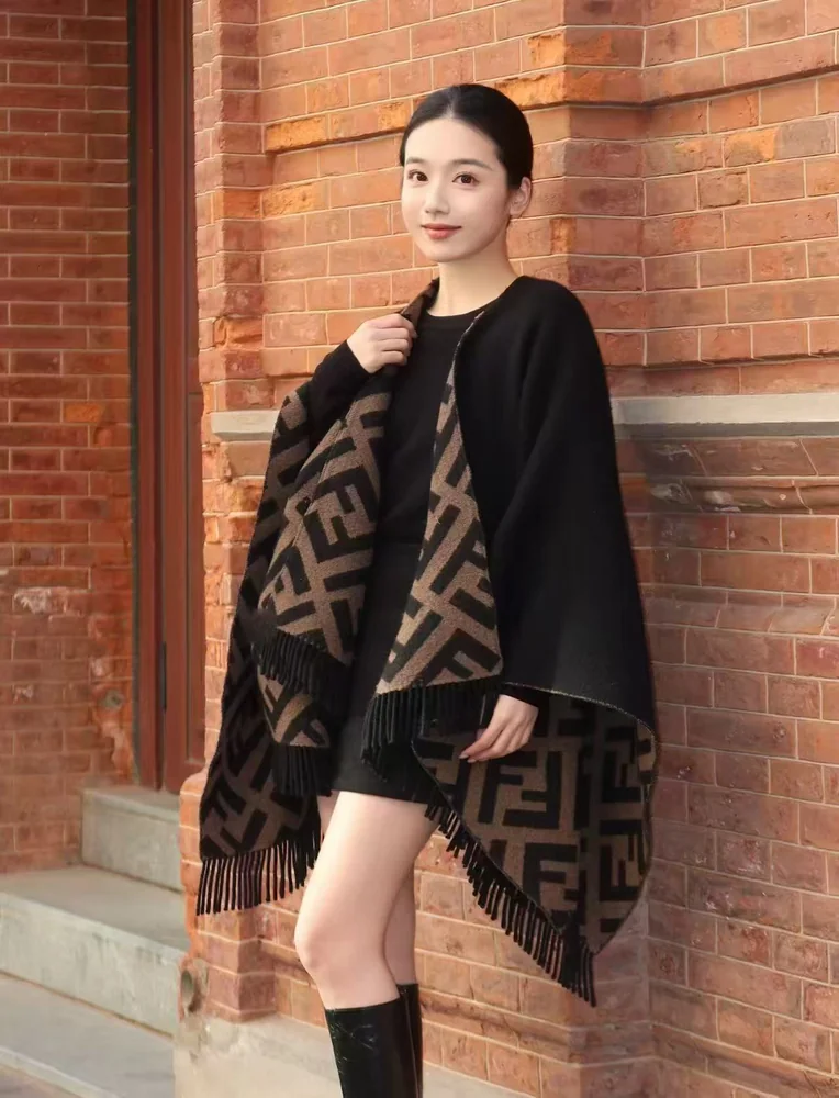 Fendi FF fringed wrap cape · 04 · QW8