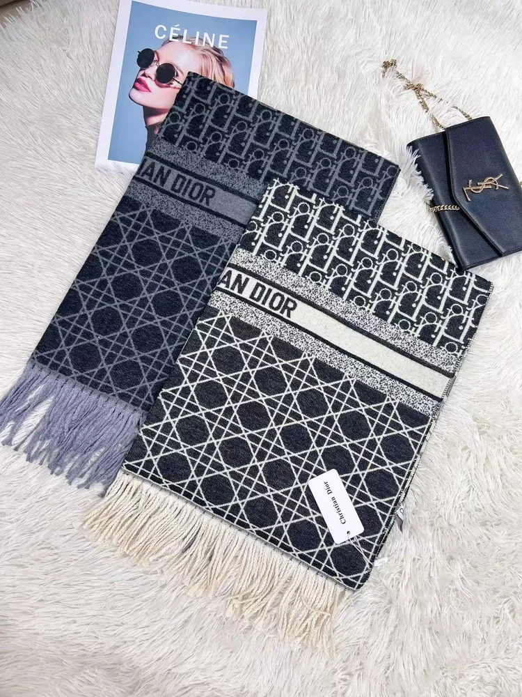 Dior bufanda con motivo de entramado · QW8
