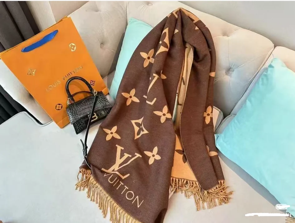 Louis Vuitton large floral monogram scarf · 27 · QW8
